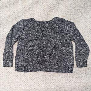 Eileen Fisher Sz L V-neck Sweater Minimalist Classic Cozy Understated Elegance